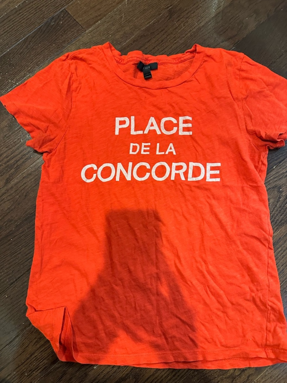 J. Crew Place de La Concorde Red Crewneck Tee size M